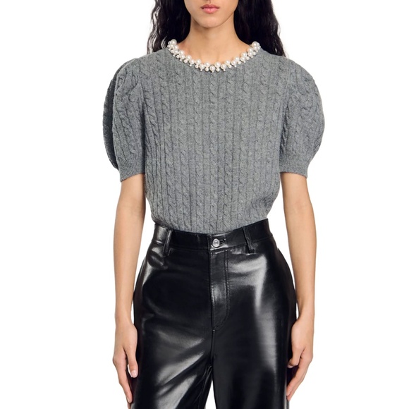 Madie Embellished Cable Knit Sweater - Picture 1 of 6